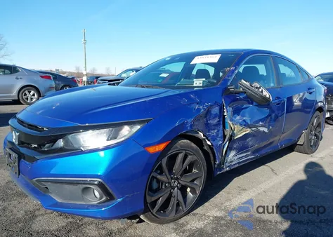 2021 Honda Civic Sport z USA, uszkodzony, nr VIN 2HGFC2F89MH547555